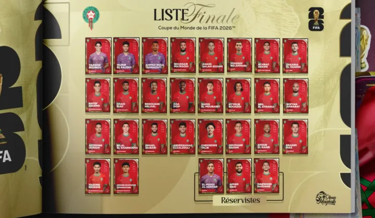 alt= liste des Lions de l’Atlas pour la Coupe du Monde 2026