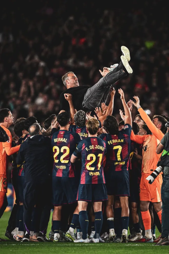 alt= Le Barça sacré champion après sa victoire contre le Real Madrid