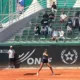 Alt= Diae El Jardi éliminée par T. Maria au GP Lalla Meryem de tennis.