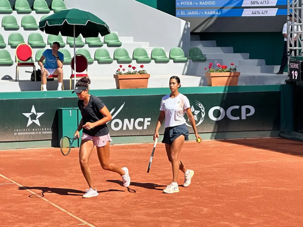 alt= El Jardi et Kabbaj tombent au super tie-break à Rabat
