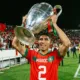 alt= Achraf Hakimi remporte sa troisième Ligue des champions UEFA.
