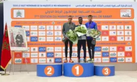 alt= Diriba bat le record du Marathon de Rabat 2026