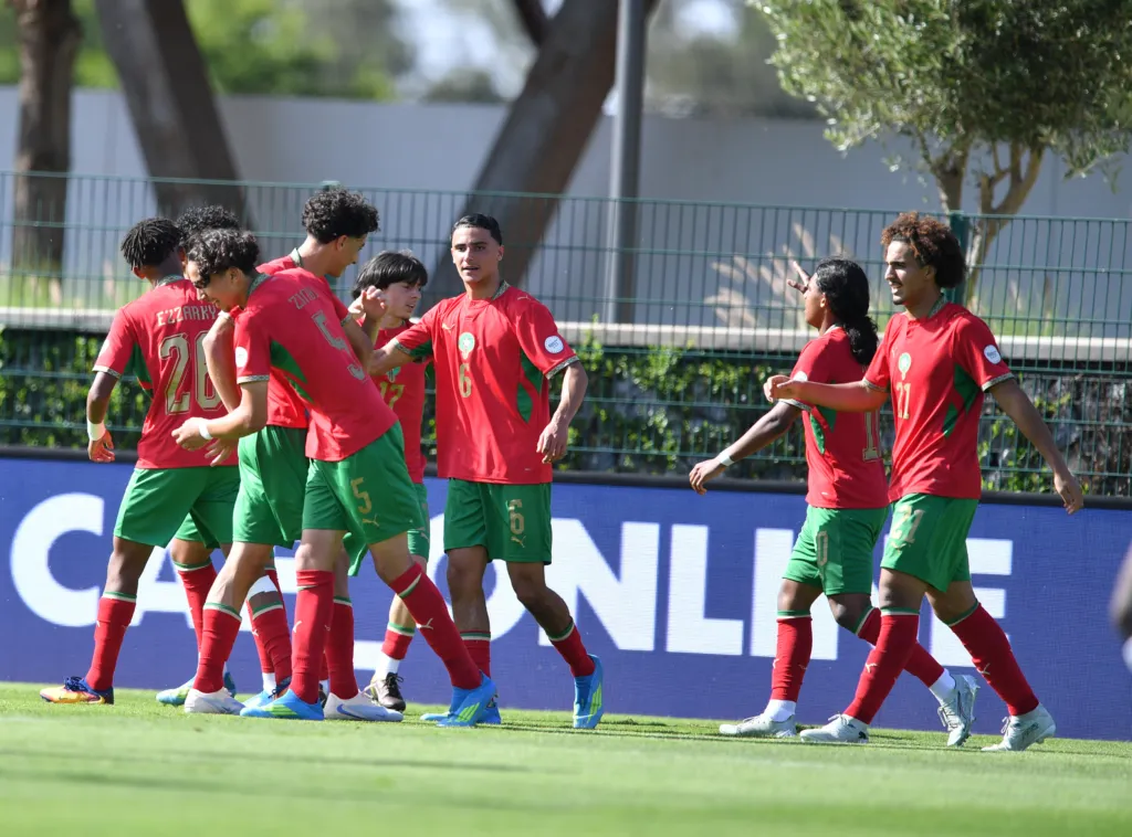 ALT= Le Maroc se qualifie en demi-finales de la CAN U17 2026.