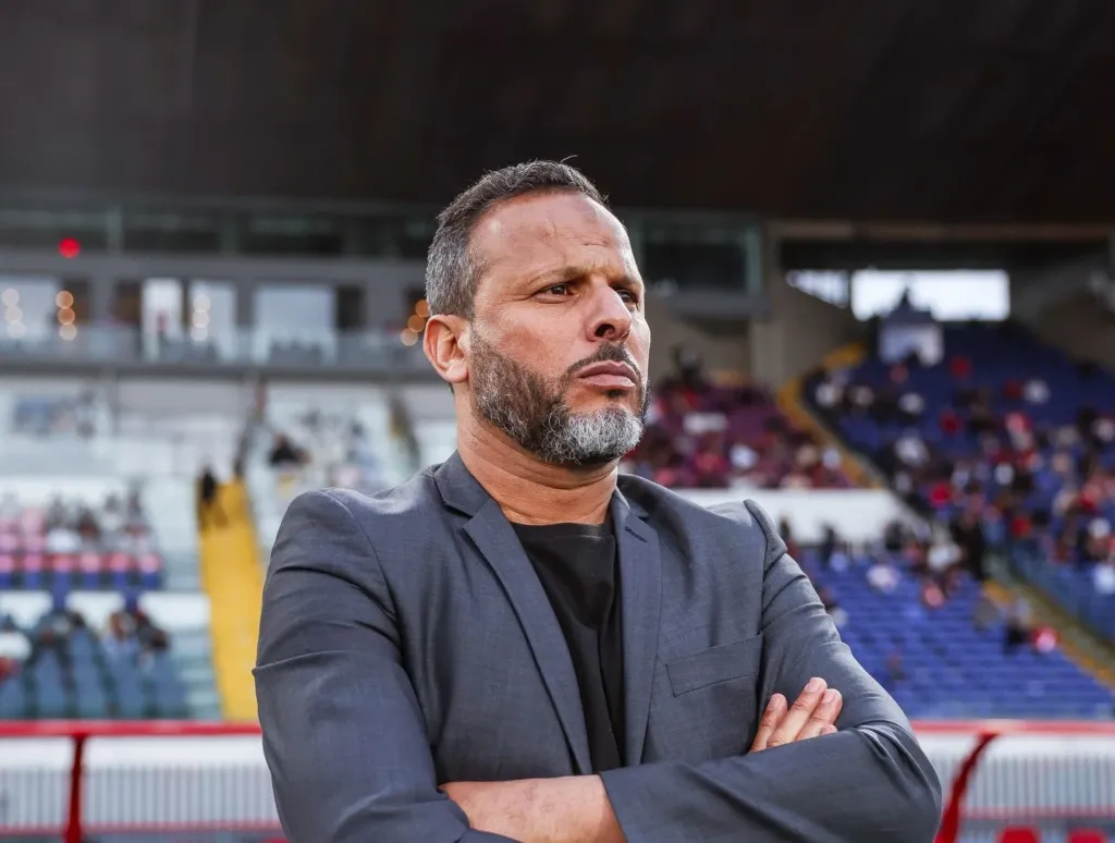 alt= Benchrifa après la victoire du WAC contre le Raja
