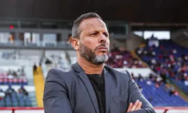 alt= Benchrifa après la victoire du WAC contre le Raja