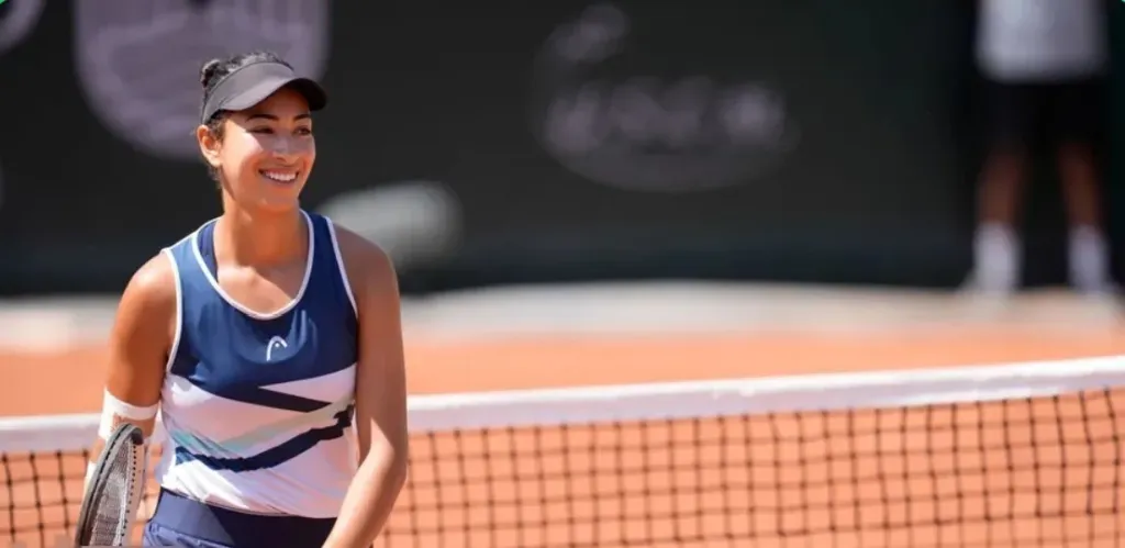 Alt= Yasmine Kabbaj victoire historique GP Lalla M.eryem de tennis