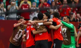ALT= première victoire de l’Égypte en Coupe du monde
