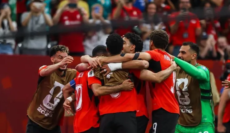 ALT= première victoire de l’Égypte en Coupe du monde