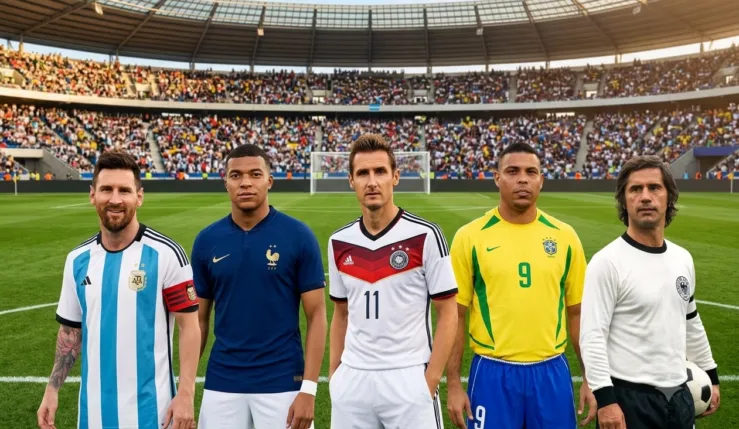 alt= meilleurs buteurs de l'histoire de la Coupe du Monde.