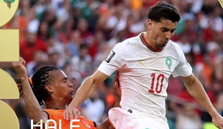alt= Maroc Pays-Bas score mi-temps