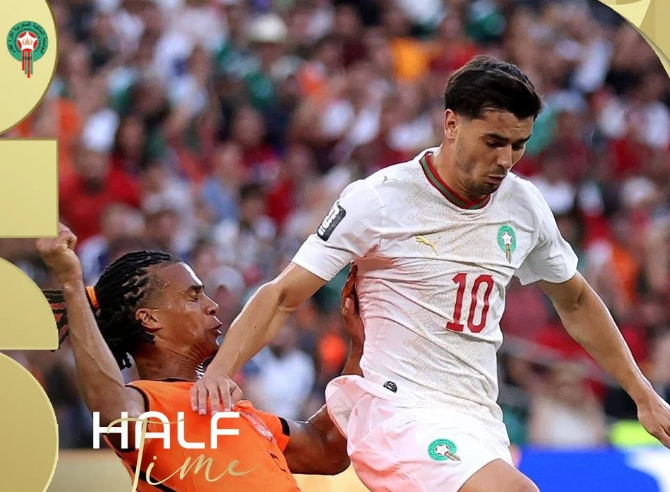 alt= Maroc Pays-Bas score mi-temps