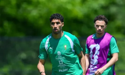alt= Lions de l'Atlas préparent le match contre le Brésil
