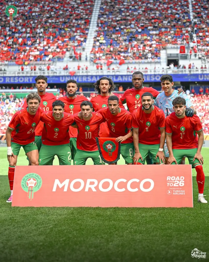Alt= Maroc Haïti composition probable des Lions de l'Atlas
