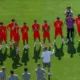 Alt= Dernier entraînement du Maroc avant Madagascar.