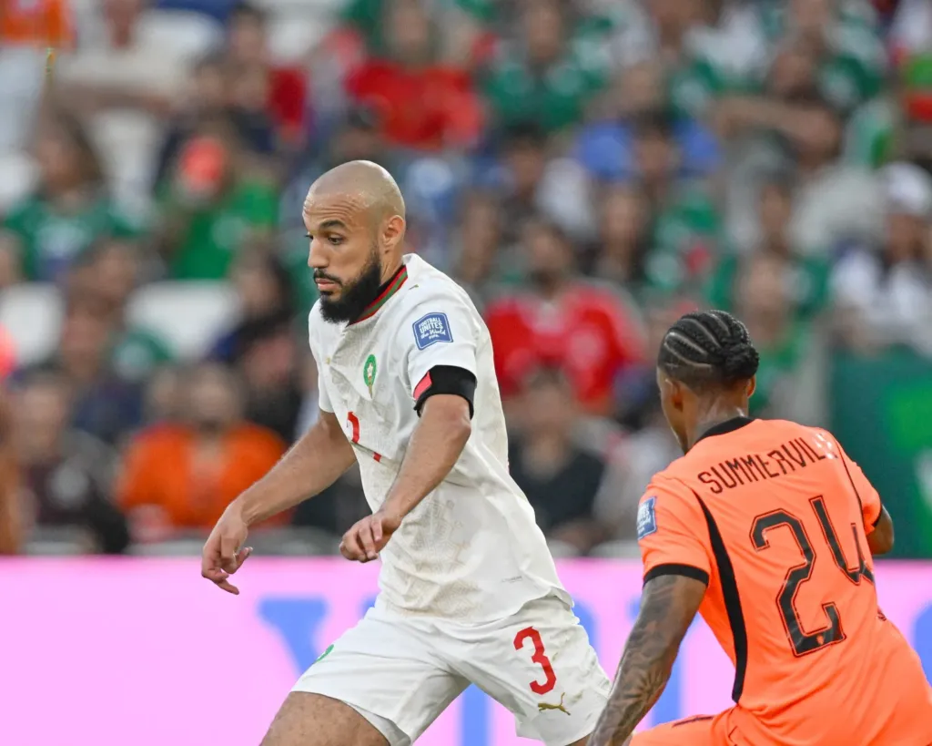 alt= Mazraoui met en avant le mental des Lions de l’Atlas