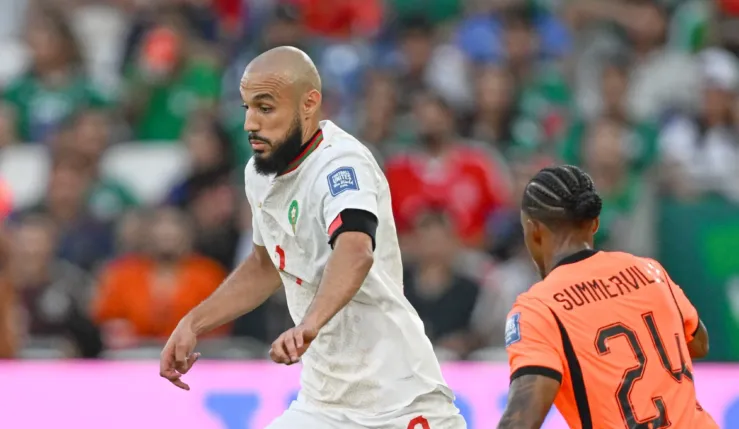 alt= Mazraoui met en avant le mental des Lions de l’Atlas