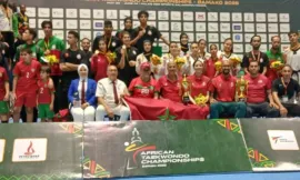 alt= Le Maroc champion d'Afrique de taekwondo 2026