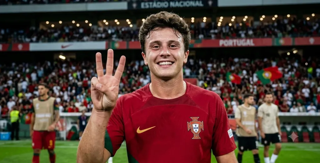 alt= Jao Neves tancé par les fans de CR7