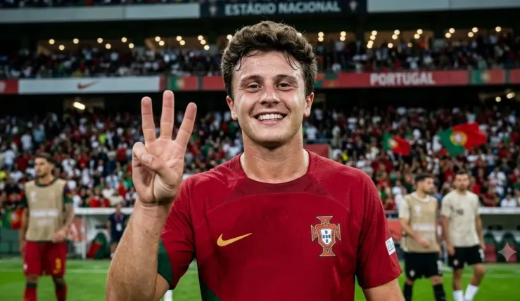alt= Jao Neves tancé par les fans de CR7
