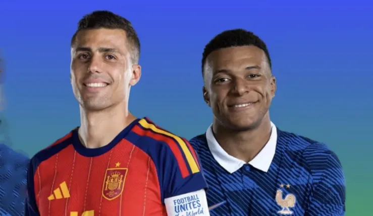 alt= France Espagne duel des favoris à Dallas pour une place en finale de la Coupe du monde 2026.