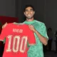 Alt= Achraf Hakimi entre dans le club des 100