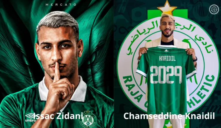 alt= Issac Zidani et Chamseddine Knaidil au Raja