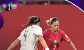 Alt= le Maroc bat l'Algérie et se qualifie en quart de finale