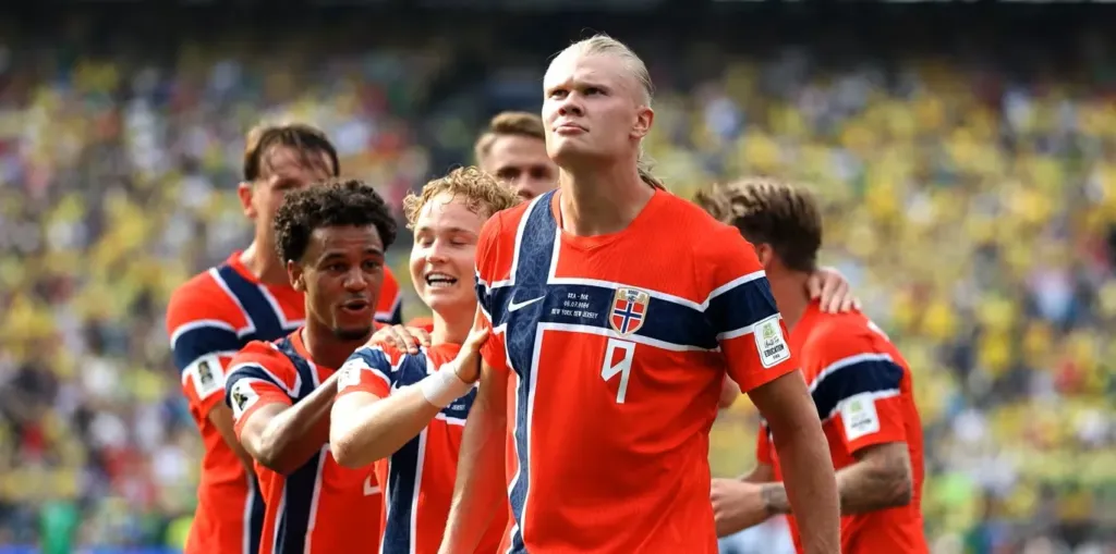 alt= Norvège Brésil Haaland élimine la Seleção
