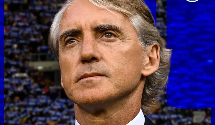 alt= Roberto Mancini sélectionneur de l'Italie