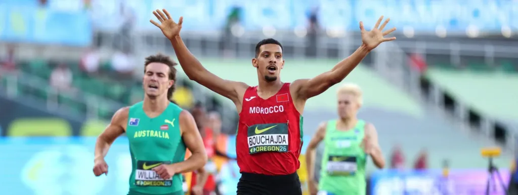 alt=Imad Bouchajda champion du monde du 800 m U20