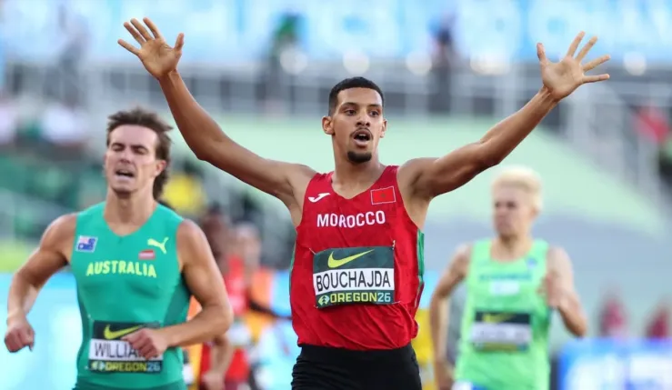 alt=Imad Bouchajda champion du monde du 800 m U20