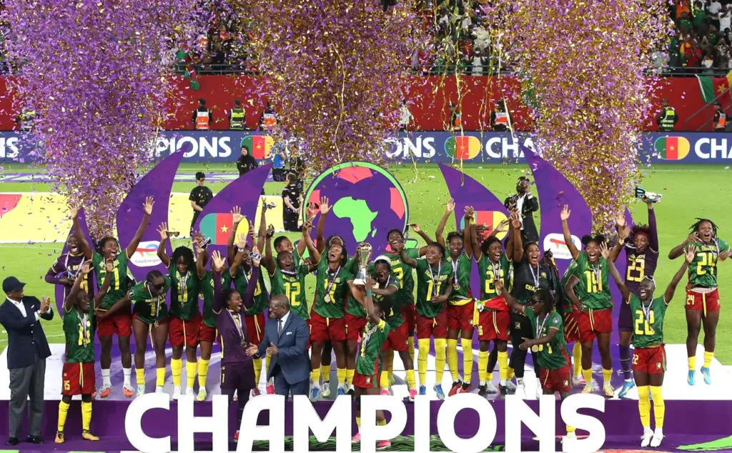 Alt= Cameroun champion d’Afrique féminin.