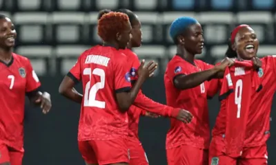 Alt= Le Malawi élimine le Ghanan quart de finale de la CAN féminine et se qualifie à la fois en demi-finale et à la Coupe du monde 2027.