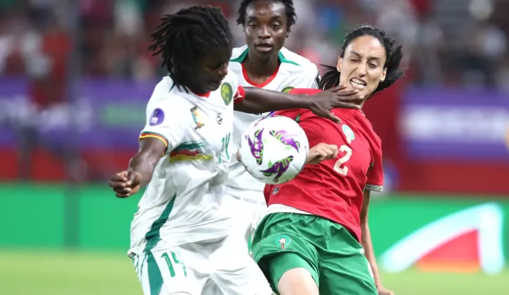 Alt= Le Maroc s’incline face au Cameroun en demi-finale de la CAN féminine Maroc 2026.