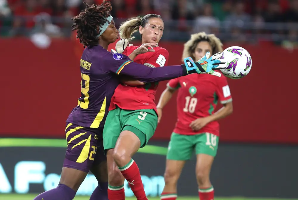 Alt= Alt= Maroc s’incline face au Cameroun en demi-finale de la CAN féminine Maroc 2026. 