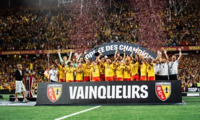 Alt= Le RC Lens remporte le Trophée des Champions face au PSG