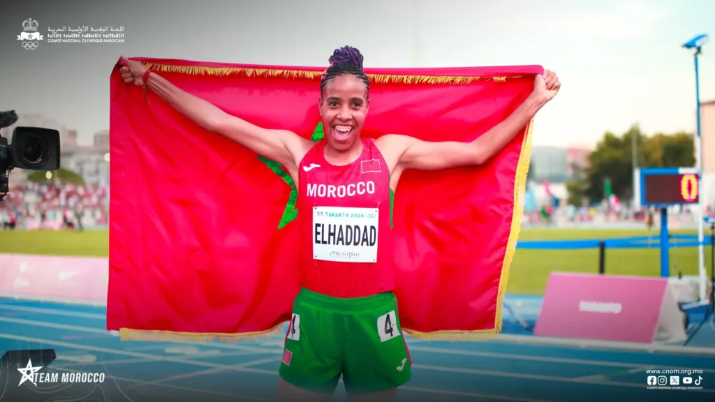 Alt= le Maroc 7e aux Jeux Méditerranéens 2026