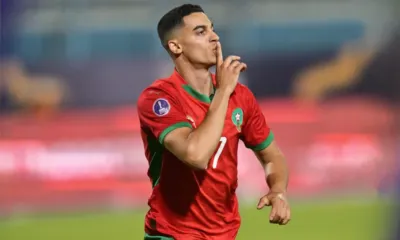 ALT= Jones El Abdellaoui blessure Maroc U23.