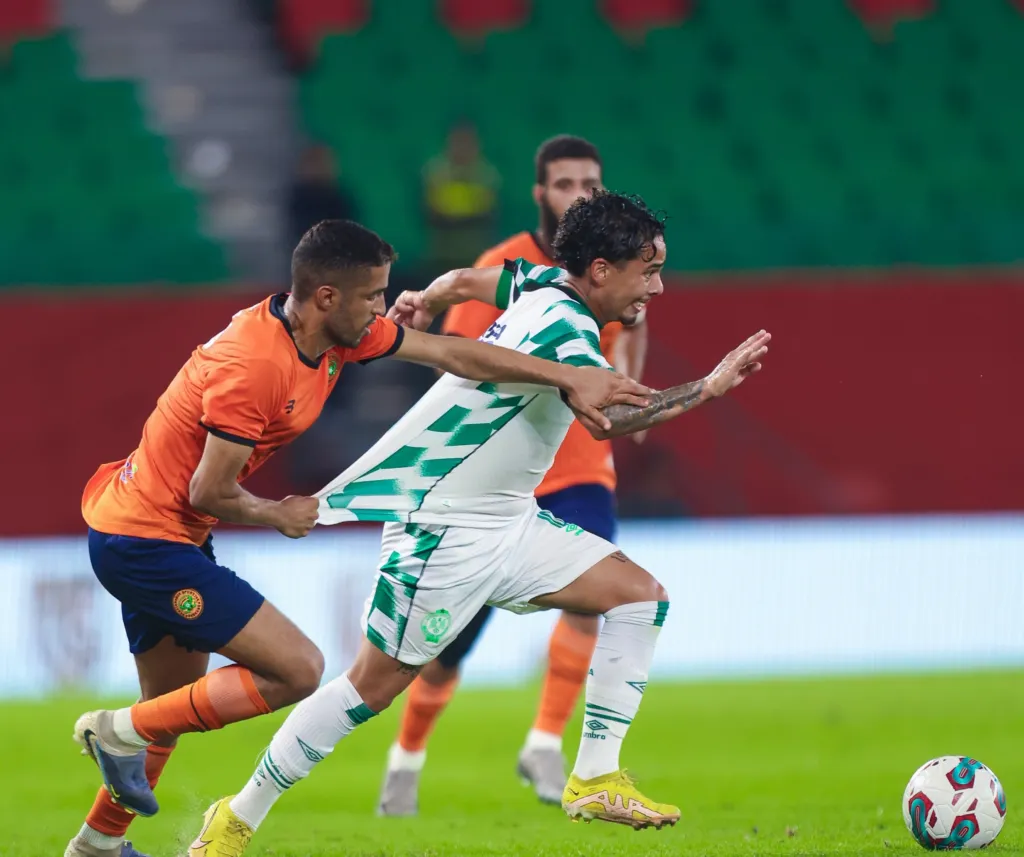 Alt= Raja Berkane Chraïbi offre la victoire aux Verts lors du Tournoi de l'Union Touarga.