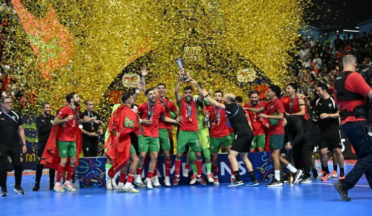 ALT= finale CAN futsal Maroc Angola
