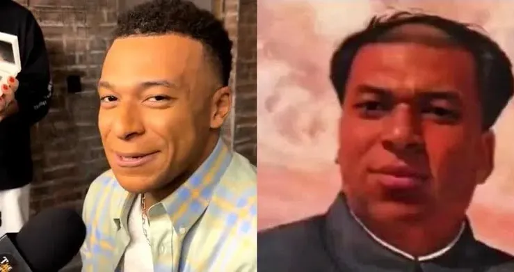 ALT= Mbappé sponsor Chine Mao Zedong