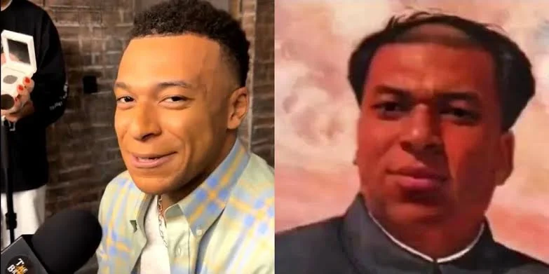 ALT= Mbappé sponsor Chine Mao Zedong