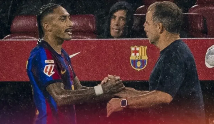 ALT= raphinha forfait barca flick.